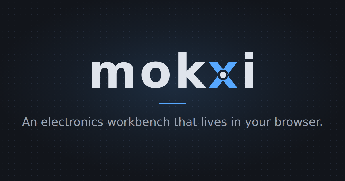 Blink and press: the circuit as it is drawn in the Mokxi editor.